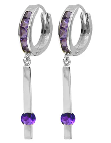 1.35 Carat 14K Solid Yellow Gold Worthwhile Amethyst Earrings