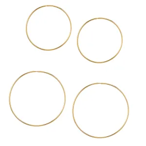 14K Hollow Hoops—Small (Pair)