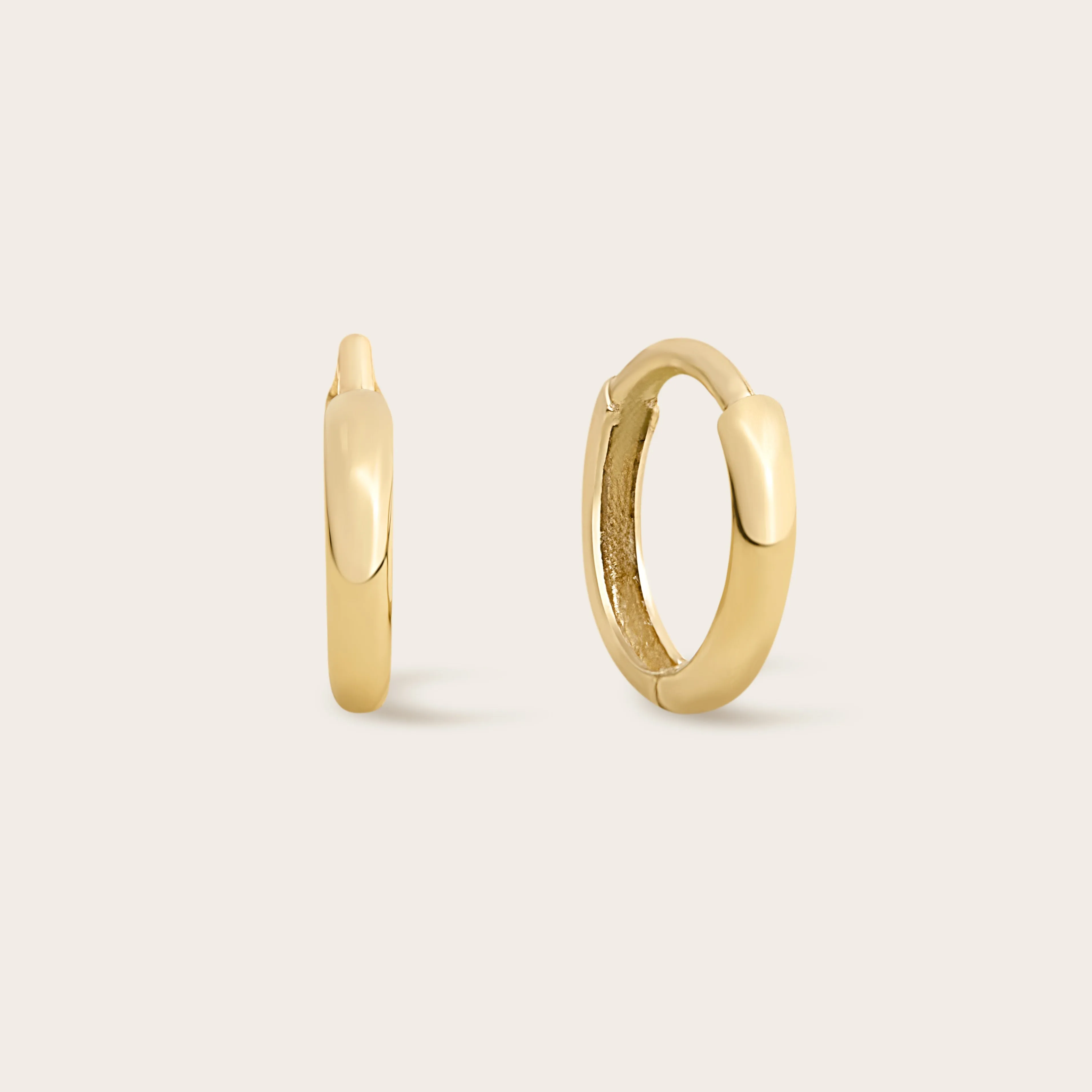 14k Solid Gold Mini Hoops