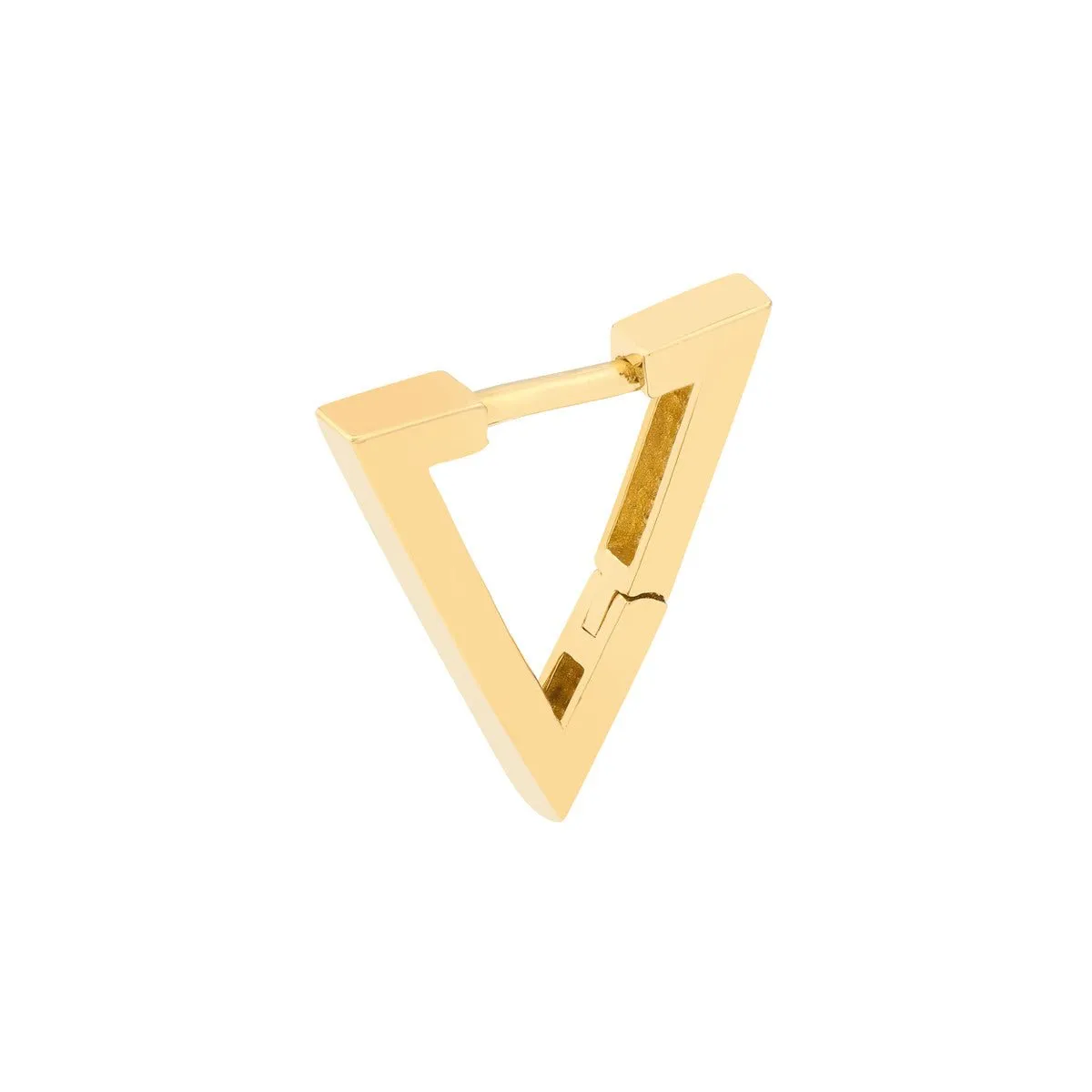 14K Yellow Gold Triangle Mini Hoop Earrings