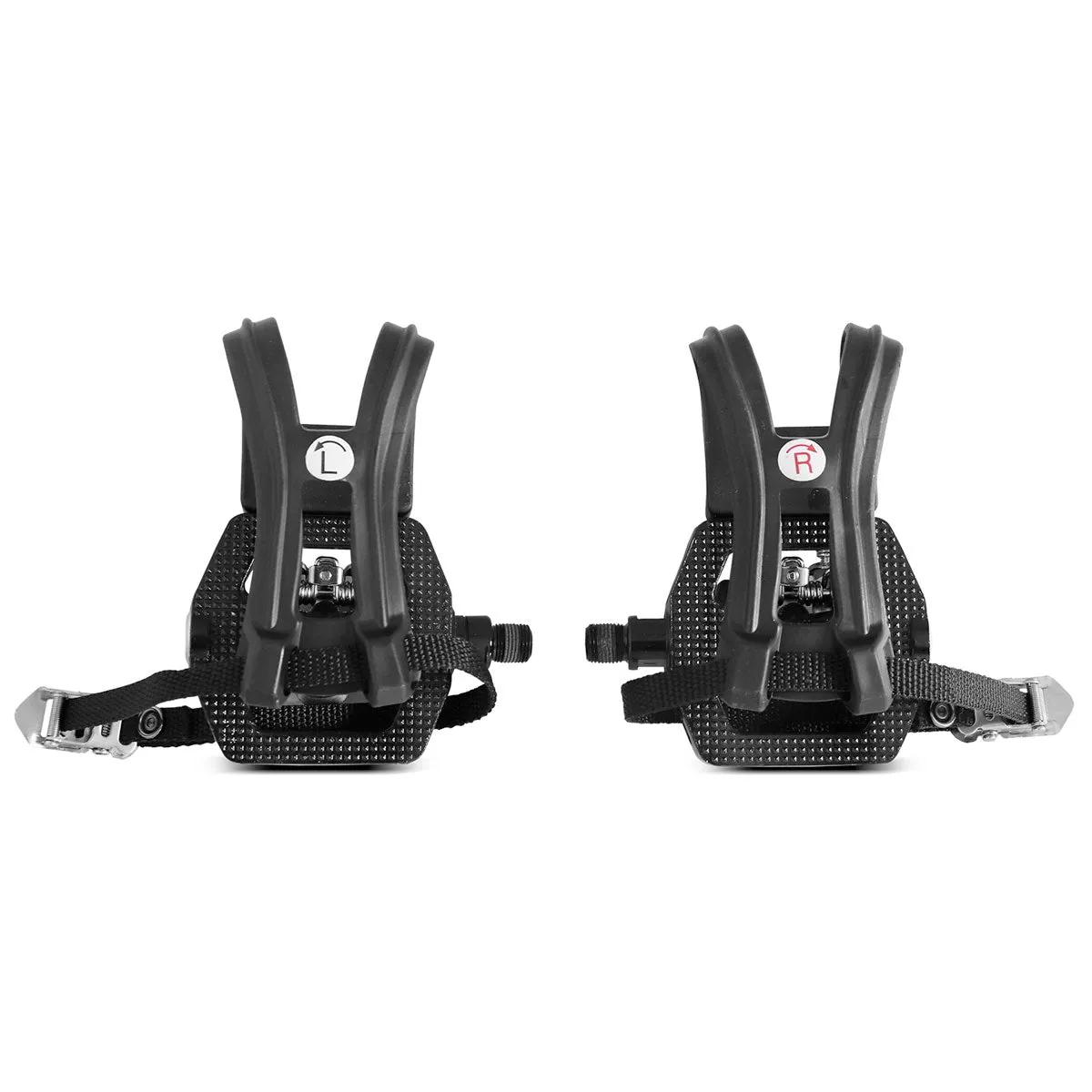 2-in-1 Toe Clips Cage & SPD Compatible Pedals