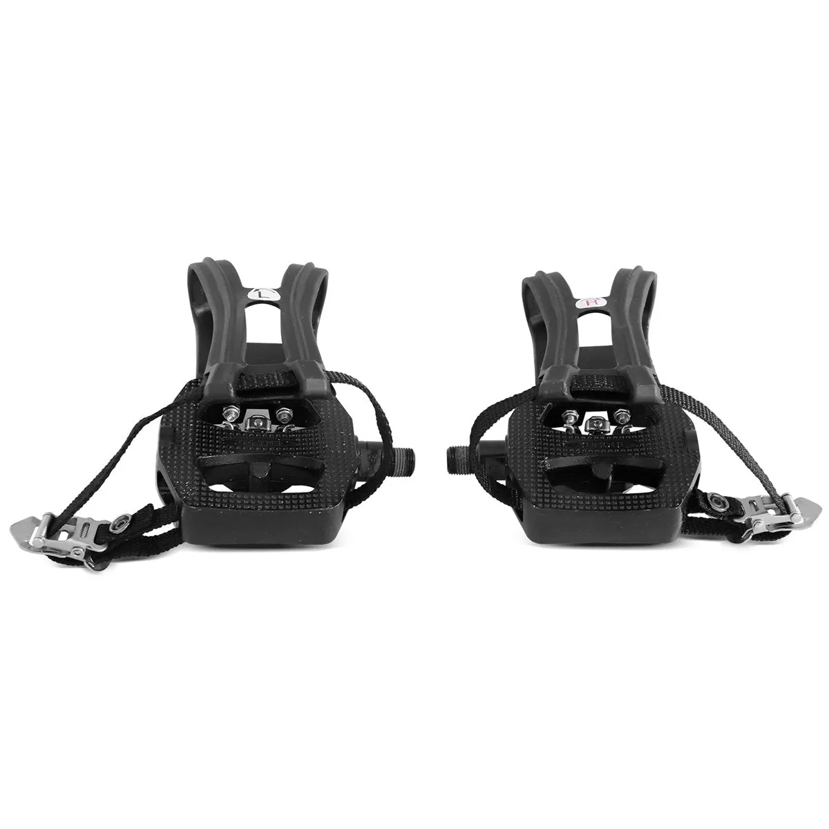 2-in-1 Toe Clips Cage & SPD Compatible Pedals