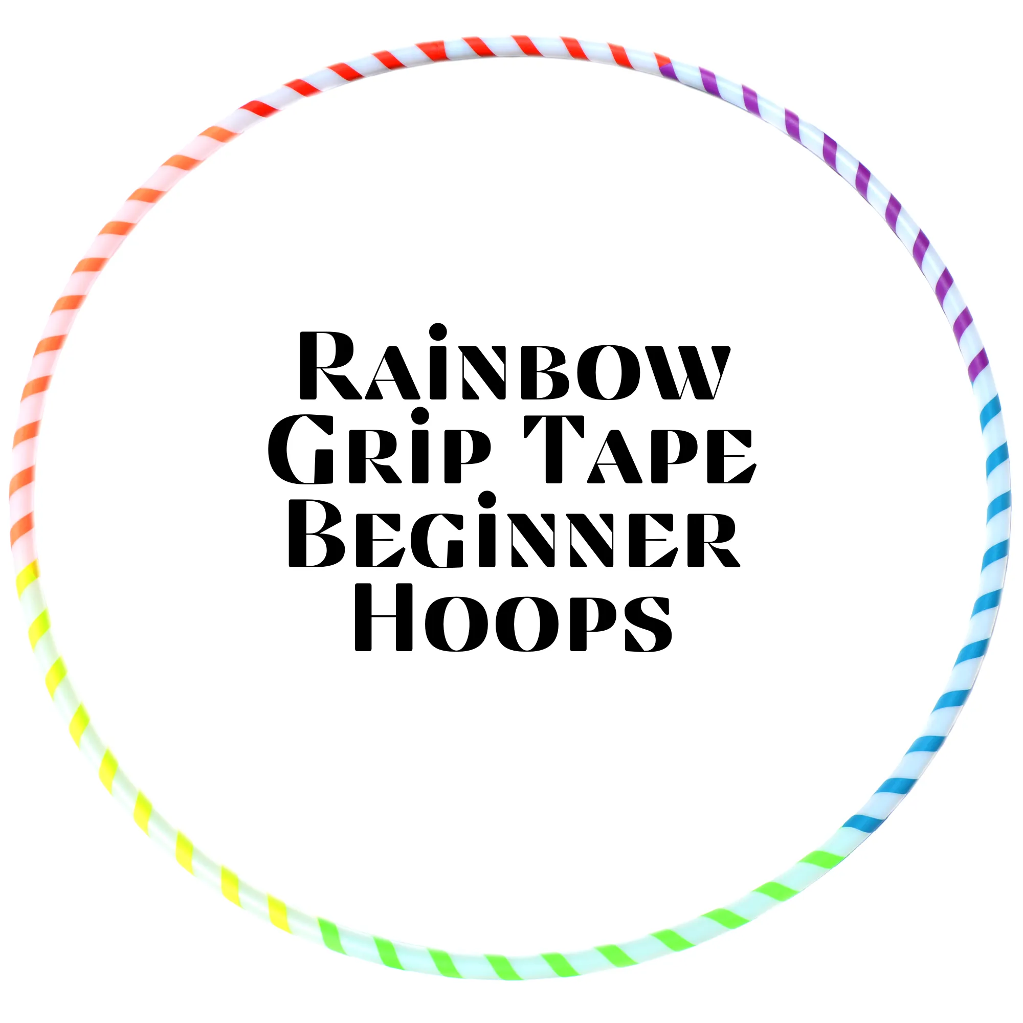 28" - Rainbow Grip Tape Beginner Hula Hoops