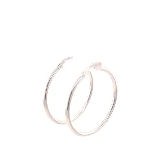 35mm Sterling Silver Hoop Earrings