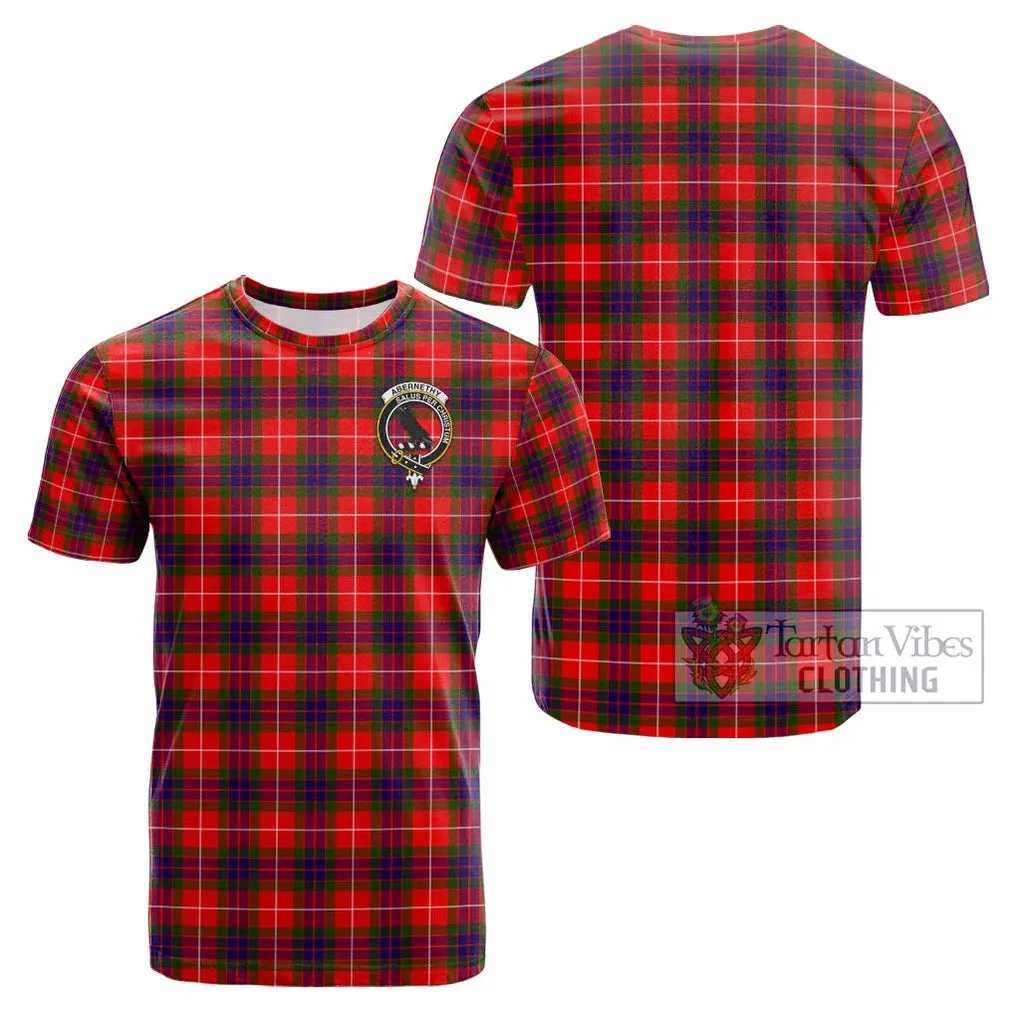 Abernethy Tartan Cotton T-Shirt with Family Crest