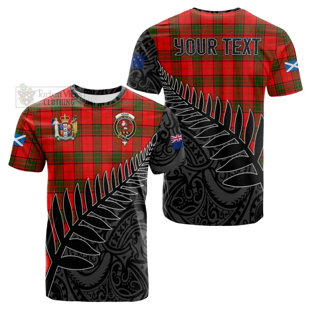 Adair Crest Tartan Cotton T-shirt with New Zealand Silver Fern Half Style