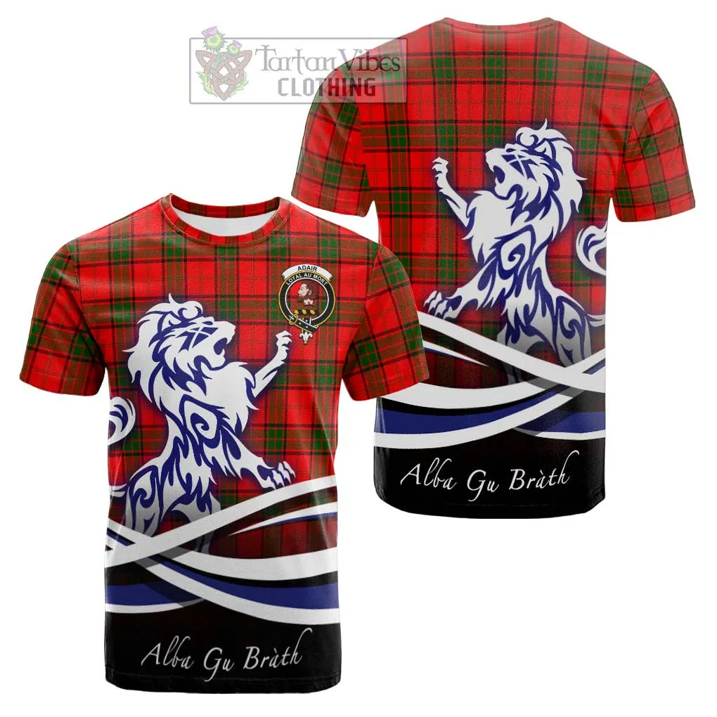 Adair Tartan Cotton T-shirt with Alba Gu Brath Regal Lion Emblem