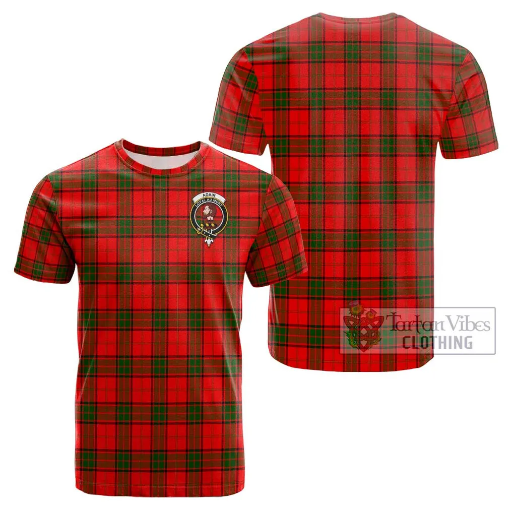 Adair Tartan Cotton T-Shirt with Family Crest