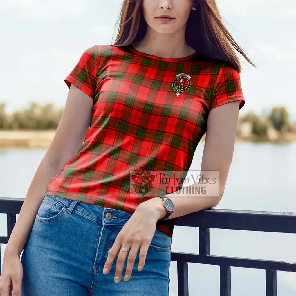 Adair Tartan Cotton T-Shirt with Family Crest