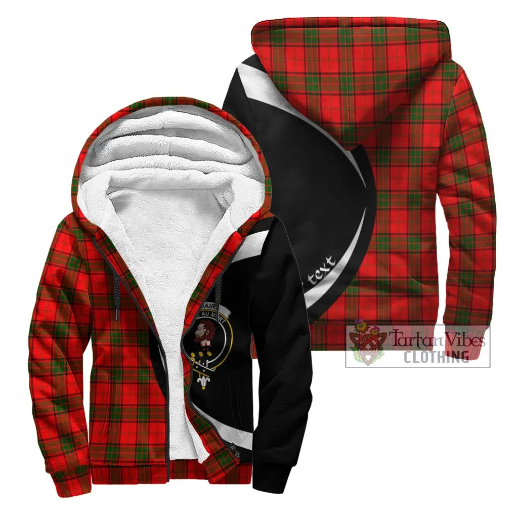 Adair Tartan Sherpa Hoodie with Family Crest Circle Style