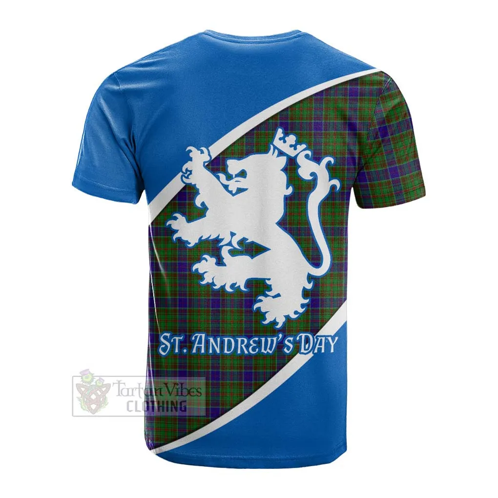 Adam Family Crest Tartan Cotton T-shirt Celebrate Saint Andrew's Day in Style