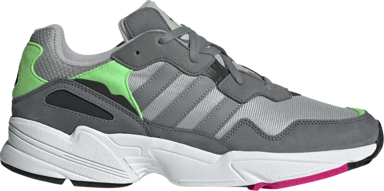 Adidas Yung-96 'Grey Shock Pink' sneakers, gray