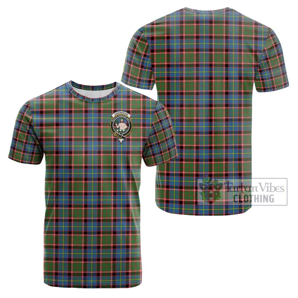 Aikenhead Tartan Cotton T-Shirt with Family Crest