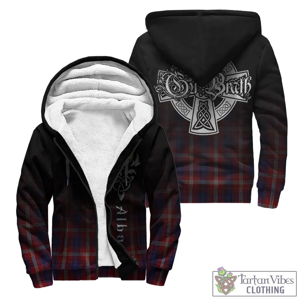 Ainslie Tartan Sherpa Hoodie Featuring Alba Gu Brath Family Crest Celtic Inspired