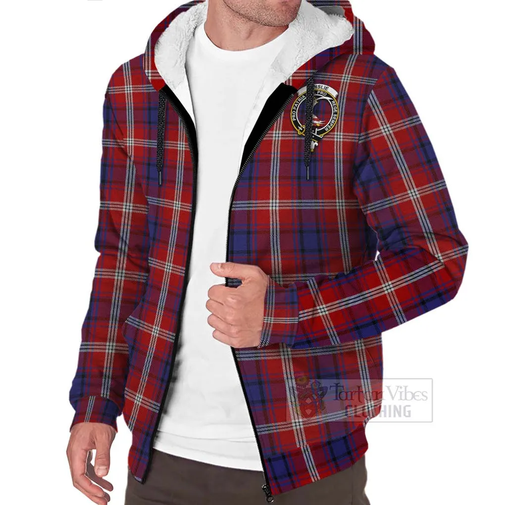 Ainslie Tartan Sherpa Hoodie with Family Crest Celtic Skull Style