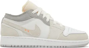 Air Jordan 1 Low SE Craft GS Inside Out Sneakers, White