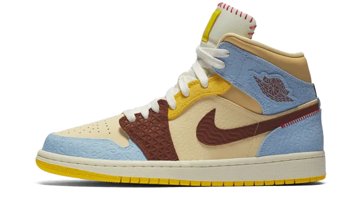 Air Jordan 1 Mid SE Fearless Maison Chateau Rouge