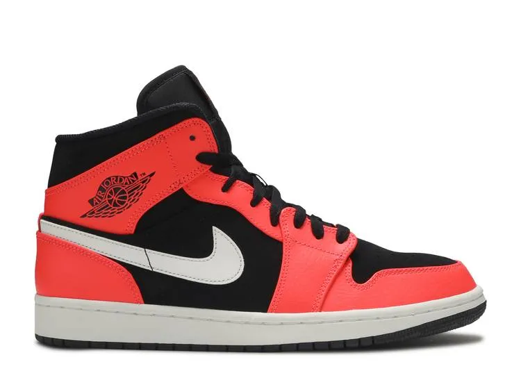 AIR JORDAN 1 RETRO MID 'INFRARED 23' sneakers, black