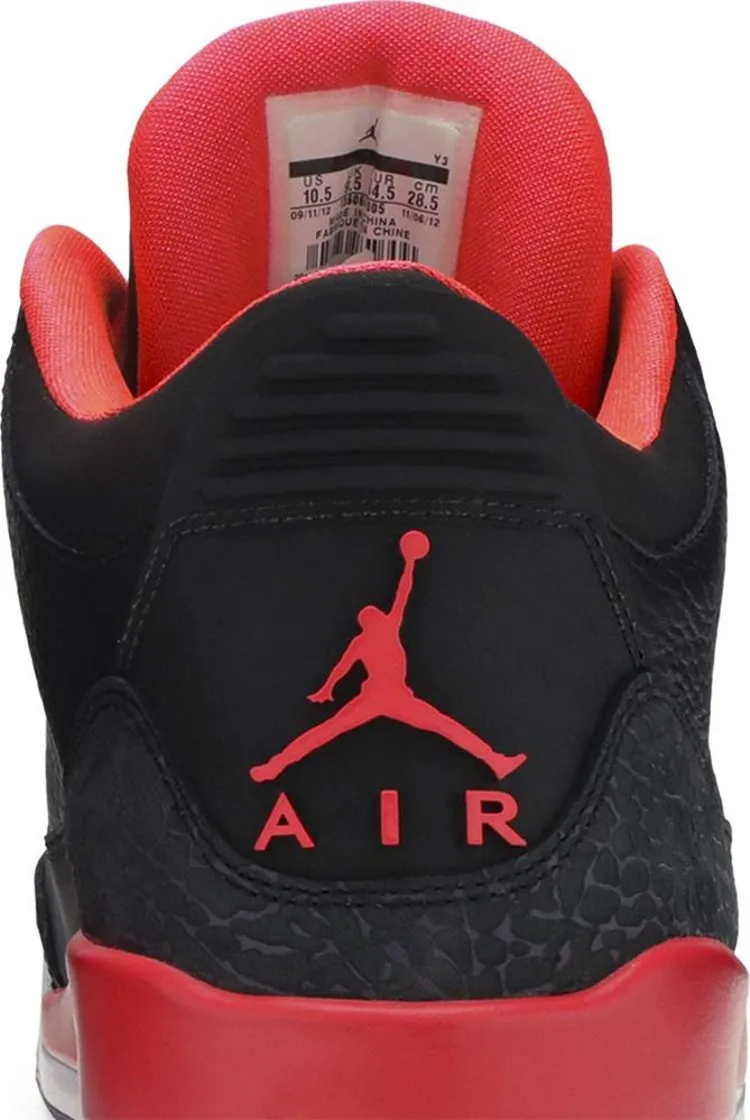 Air Jordan 3 Retro Crimson Sneakers, Black