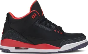 Air Jordan 3 Retro Crimson Sneakers, Black