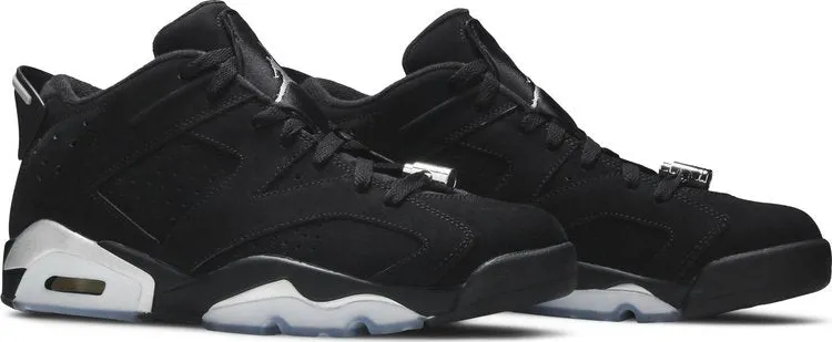 Air Jordan 6 Retro Low Chrome Sneakers, Black