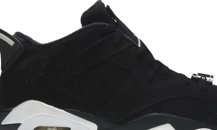 Air Jordan 6 Retro Low Chrome Sneakers, Black