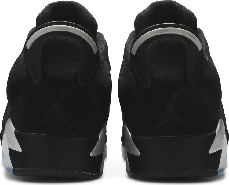 Air Jordan 6 Retro Low Chrome Sneakers, Black