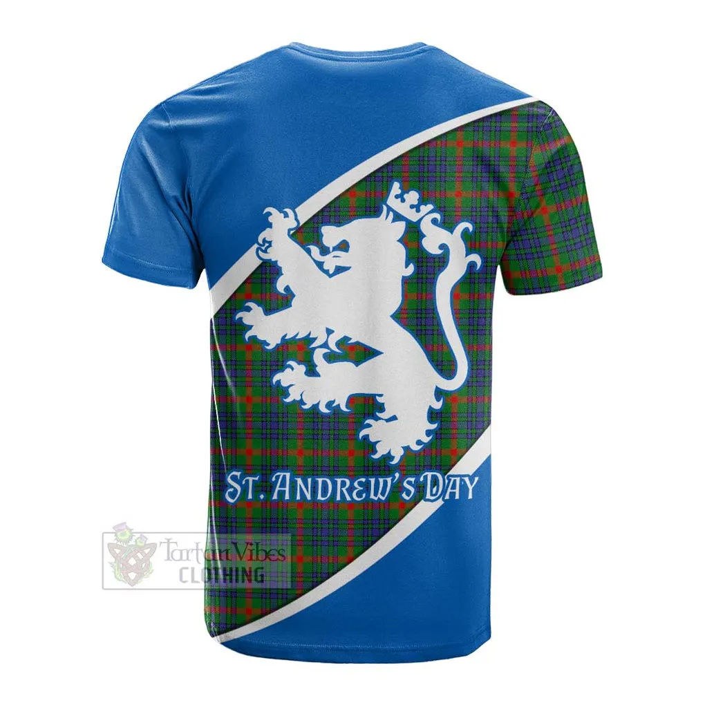 Aiton Family Crest Tartan Cotton T-shirt Celebrate Saint Andrew's Day in Style