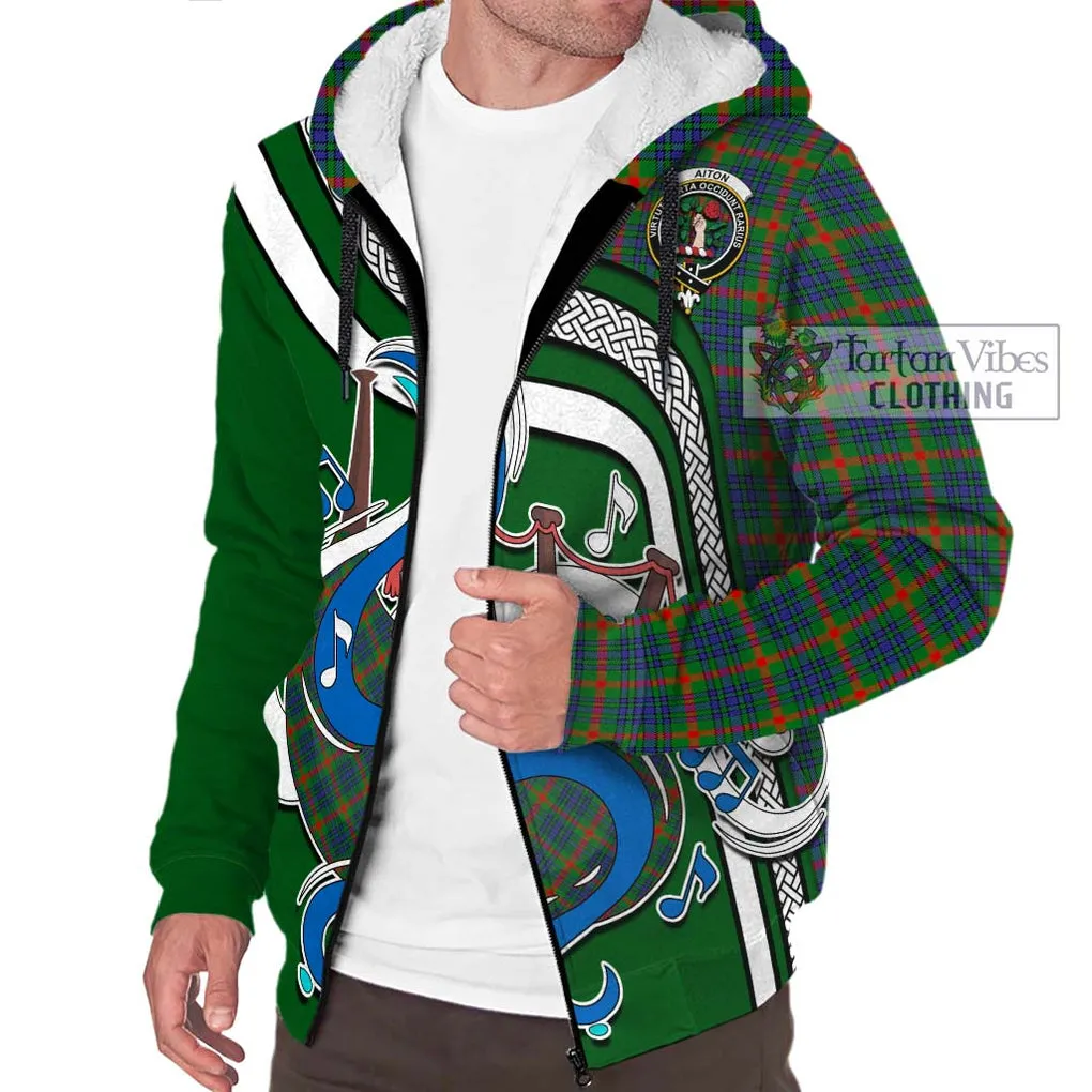 Aiton Tartan Sherpa Hoodie with Epic Bagpipe Style