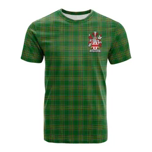 Aldworth Irish Clan Tartan Cotton T-shirt with Coat of Arms