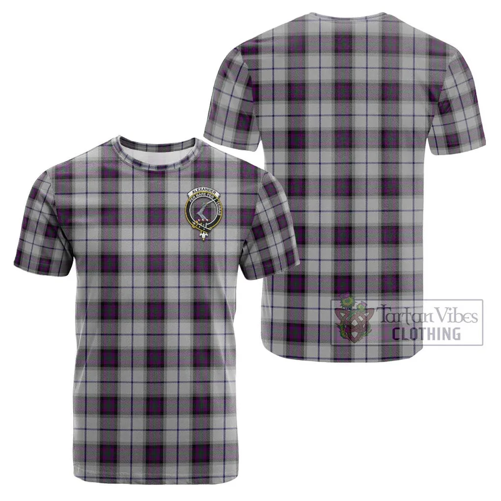 Alexander of Menstry Dress Tartan Cotton T-Shirt with Family Crest