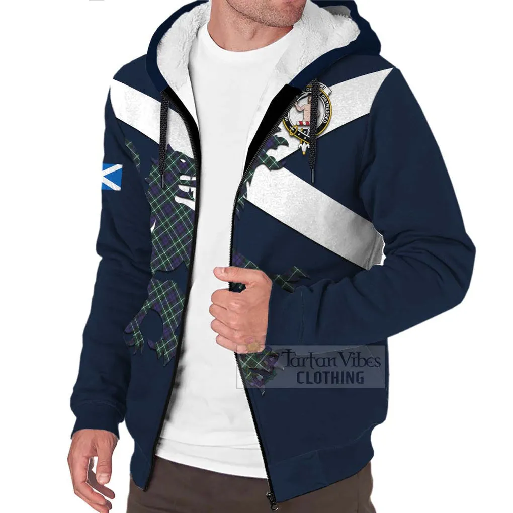 Allardice Tartan Lion Rampant Sherpa Hoodie  Proudly Display Your Heritage with Alba Gu Brath and Clan Name