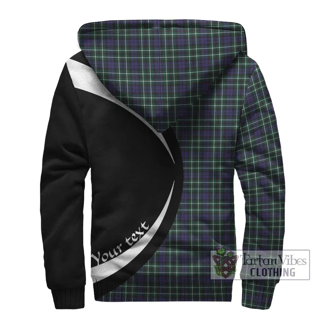 Allardice Tartan Sherpa Hoodie with Family Crest Circle Style