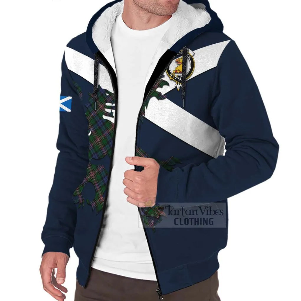 Allison Tartan Lion Rampant Sherpa Hoodie  Proudly Display Your Heritage with Alba Gu Brath and Clan Name