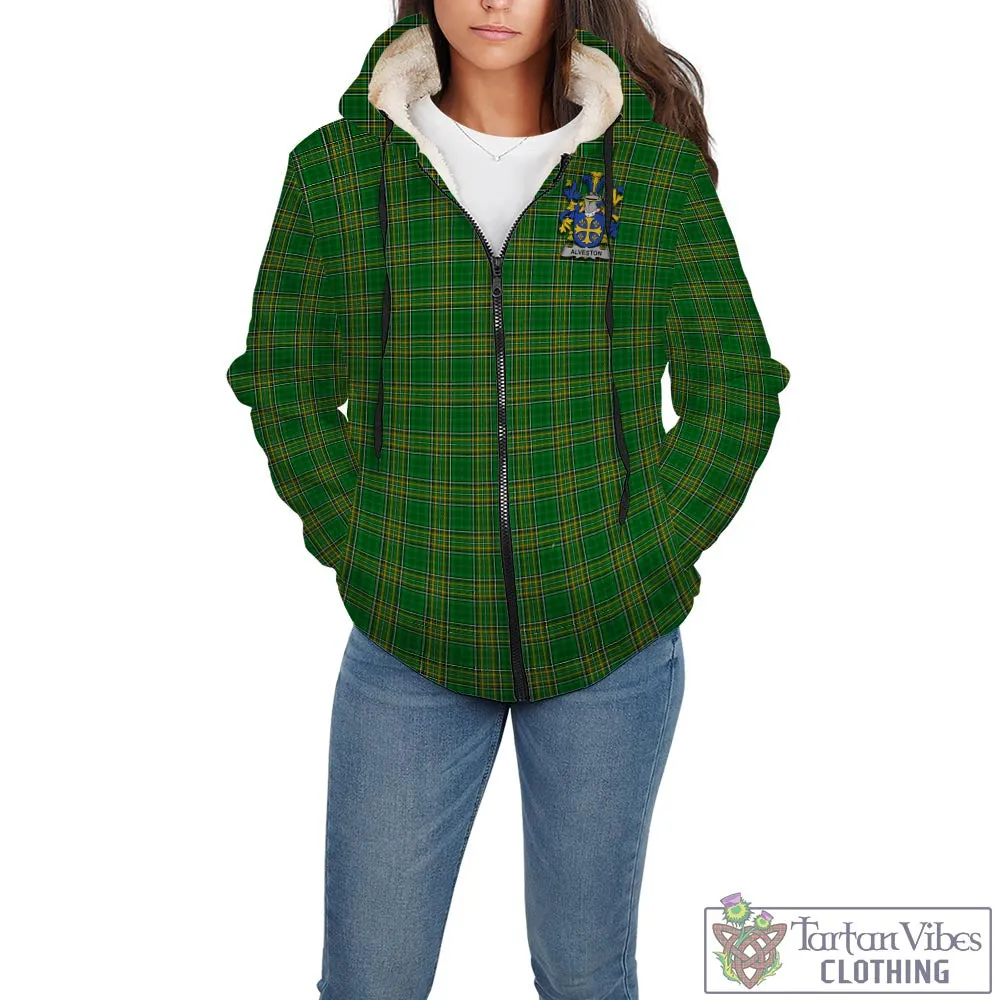 Alveston Irish Clan Tartan Sherpa Hoodie with Coat of Arms