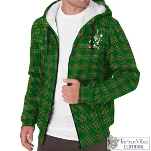 Ancketill Irish Clan Tartan Sherpa Hoodie with Coat of Arms