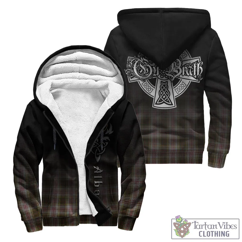 Anderson Dress Tartan Sherpa Hoodie Featuring Alba Gu Brath Family Crest Celtic Inspired