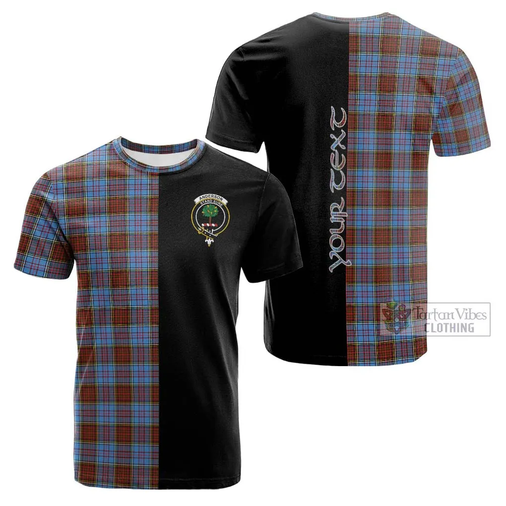 Anderson Modern Tartan Cotton T-shirt with Family Crest and Half Of Me Style