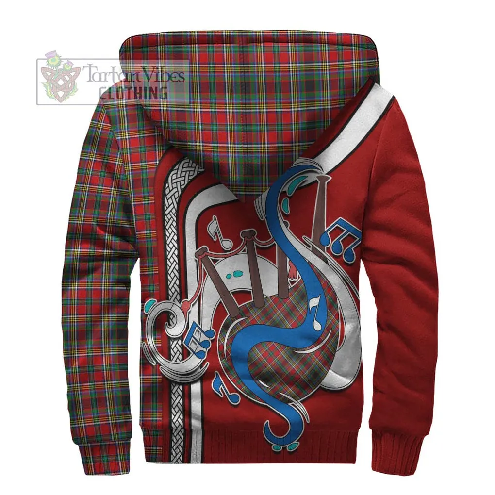 Anderson of Arbrake Tartan Sherpa Hoodie with Epic Bagpipe Style