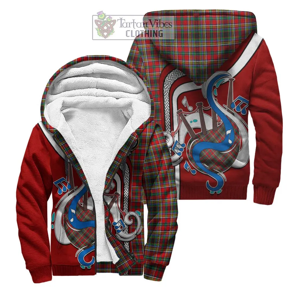 Anderson of Arbrake Tartan Sherpa Hoodie with Epic Bagpipe Style