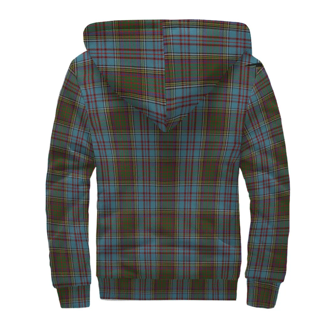 Anderson Tartan Sherpa Hoodie with Family Crest