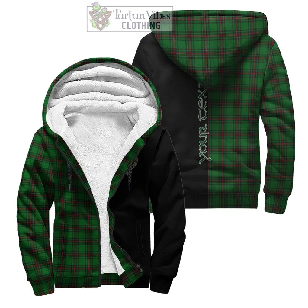 Anstruther Tartan Sherpa Hoodie with Family Crest and Half Of Me Style