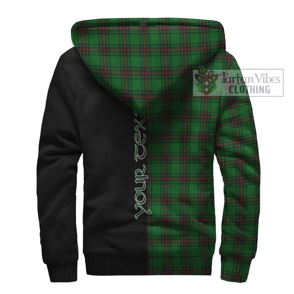 Anstruther Tartan Sherpa Hoodie with Family Crest and Half Of Me Style