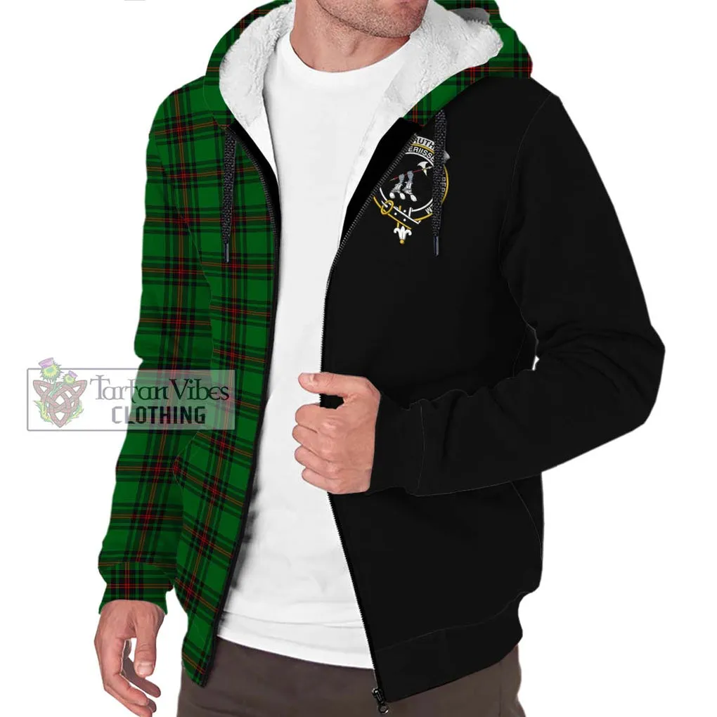 Anstruther Tartan Sherpa Hoodie with Family Crest and Half Of Me Style