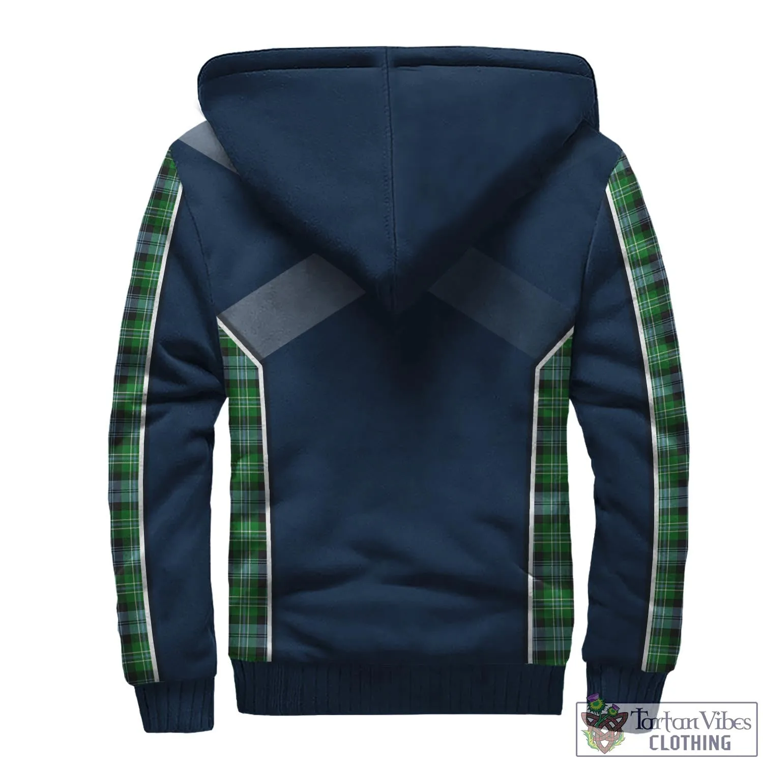 Arbuthnot Ancient Tartan Sherpa Hoodie with Family Crest and Lion Rampant Vibes Sport Style