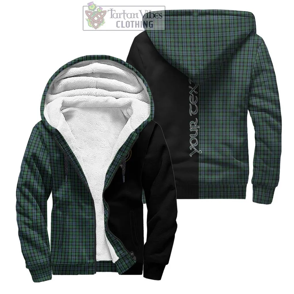 Arbuthnot Tartan Sherpa Hoodie with Family Crest and Half Of Me Style