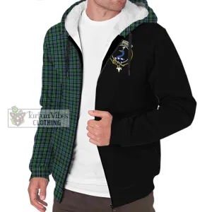 Arbuthnot Tartan Sherpa Hoodie with Family Crest and Half Of Me Style