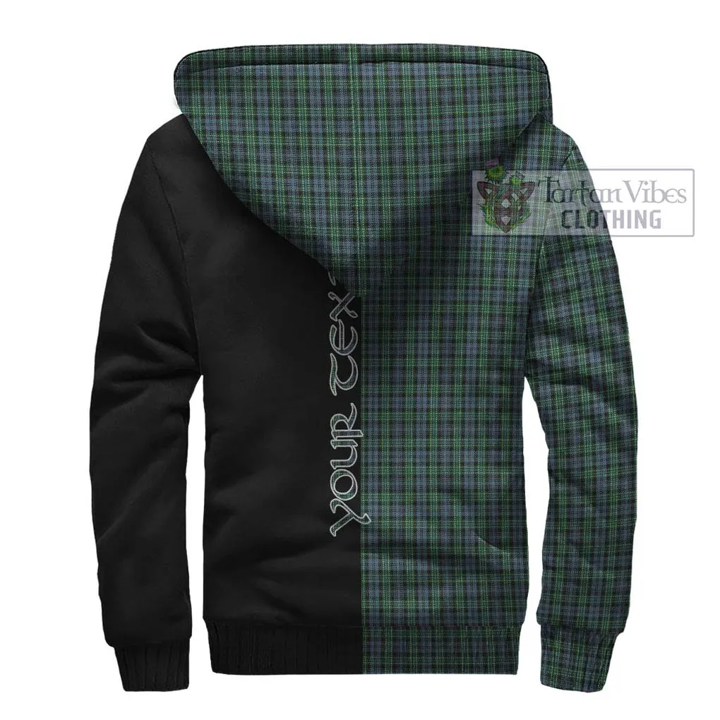 Arbuthnot Tartan Sherpa Hoodie with Family Crest and Half Of Me Style