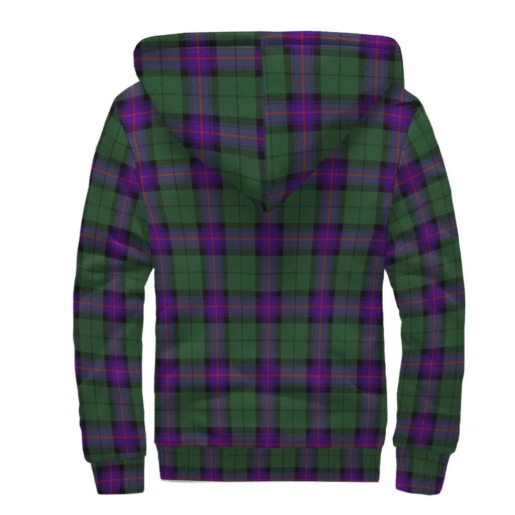 Armstrong Modern Tartan Sherpa Hoodie with Family Crest