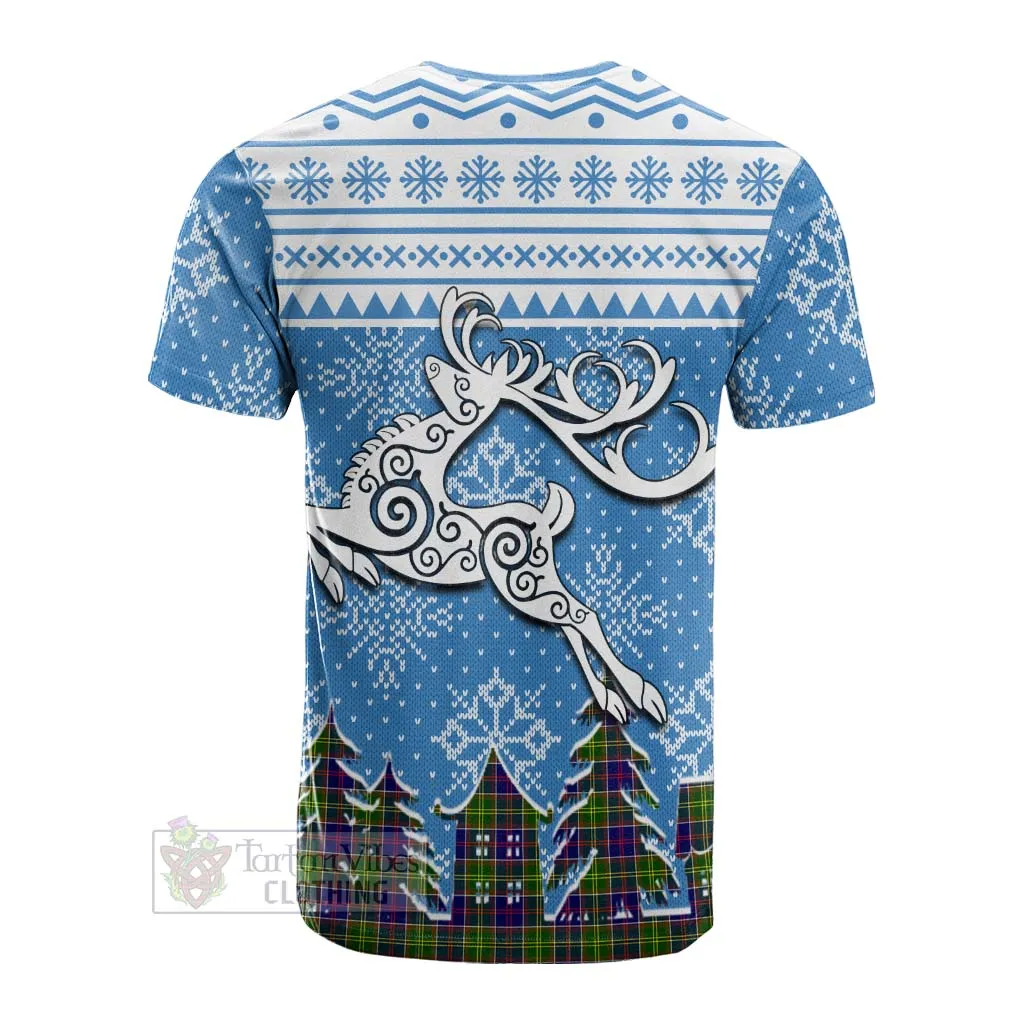 Arnott Clan Christmas Cotton T-shirt Celtic Reindeer Style